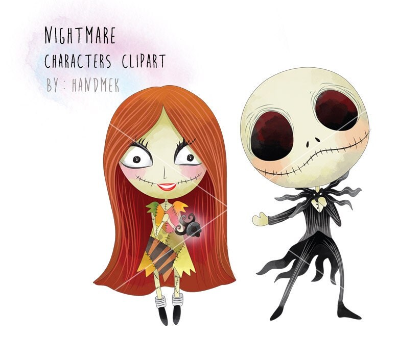 Nightmare characters clipart Halloween clipart : instant