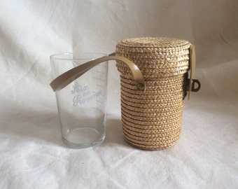Rattan glass case designed for people taking the spa waters Aix en Provence/ 60's / thermal bath spa accessory