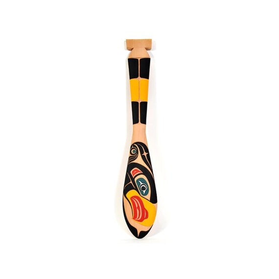 3-Foot Carved Red Cedar Native American Paddle Northwest Coast