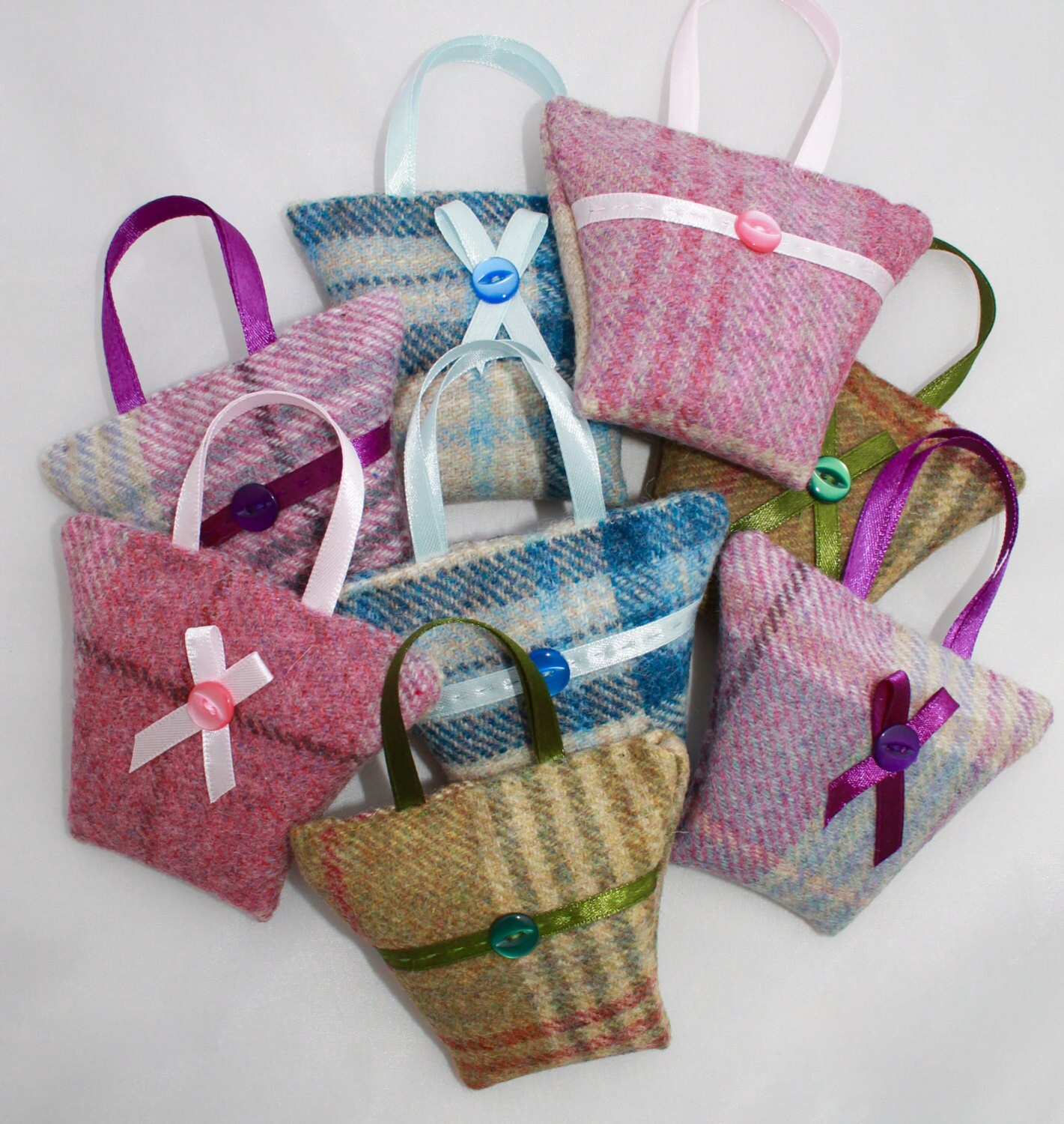 Tweed Lavender Sachet Handbag Shaped Dried Lavender Bag