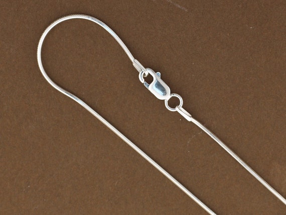 Diamond Cut Snake Chain 1mm Mirror Snake Chain Sterling