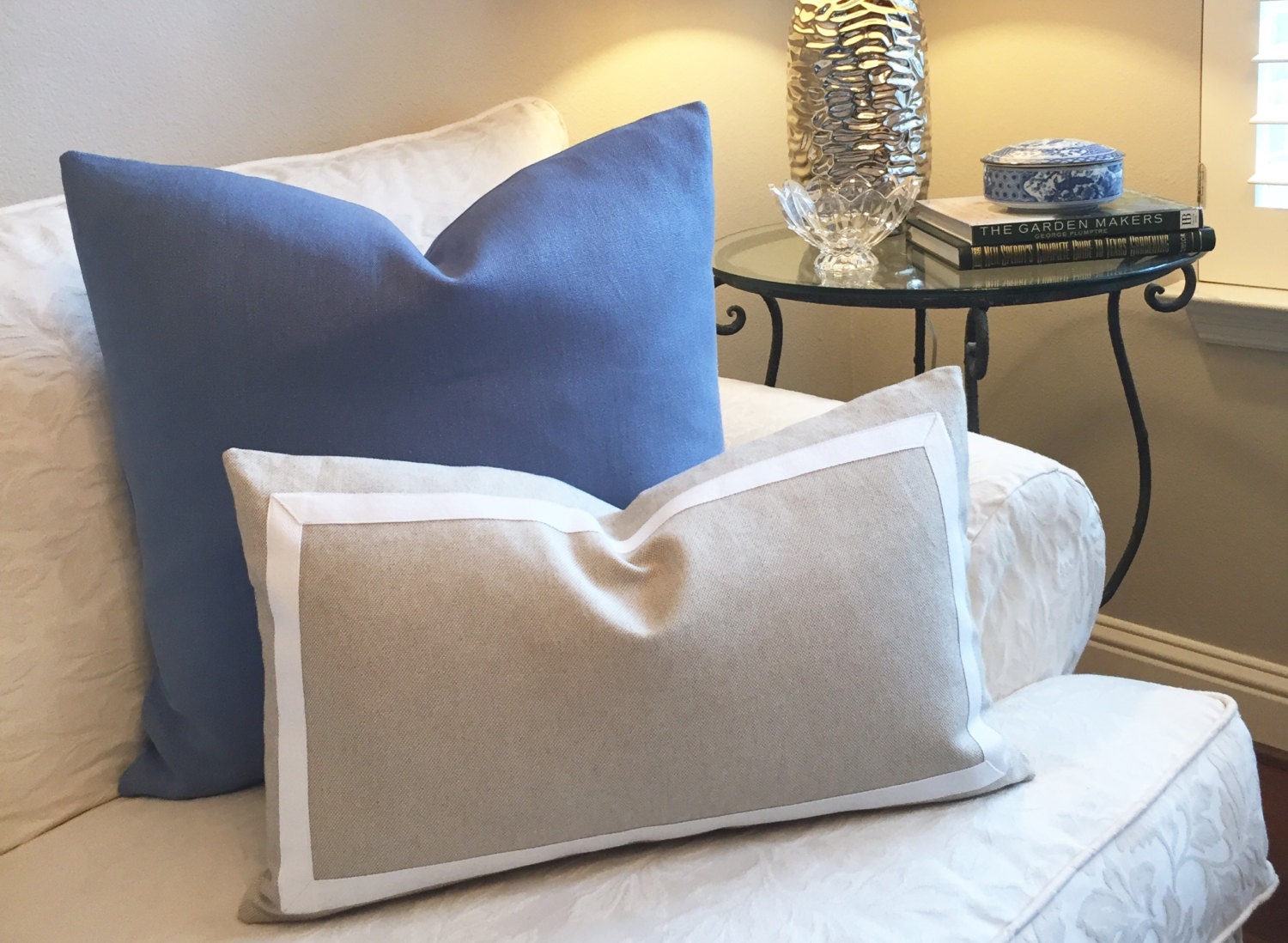 Blue Pillow Cover-Decorative Pillow Cover Light Blue
