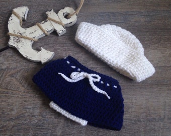 Crochet sailor hat Etsy