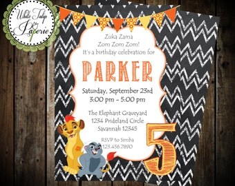 Lion Guard invitation, Lion Guard birthday invitation, digital invitation, Lion guard birthday party, Printable Lion Guard invitation
