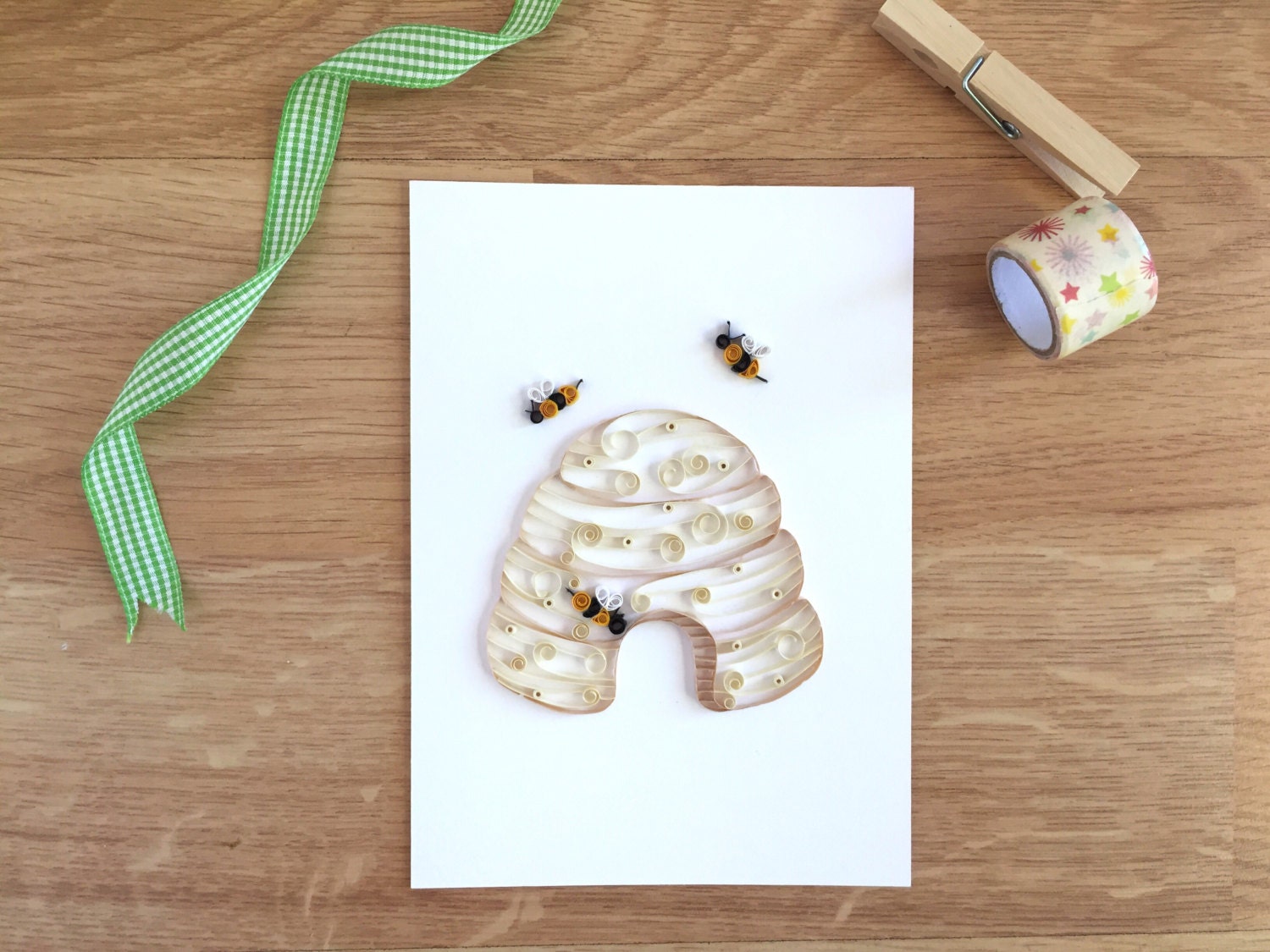 Quilling Paper Beehive Home Decor Honey Bee Art Bumblebee