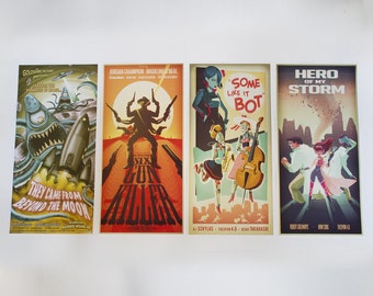 Overwatch Hollywood Movie Posters - Set of 4