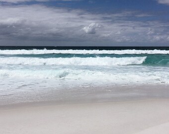 Beach Photography Set aqua blue print ocean seashore coastal