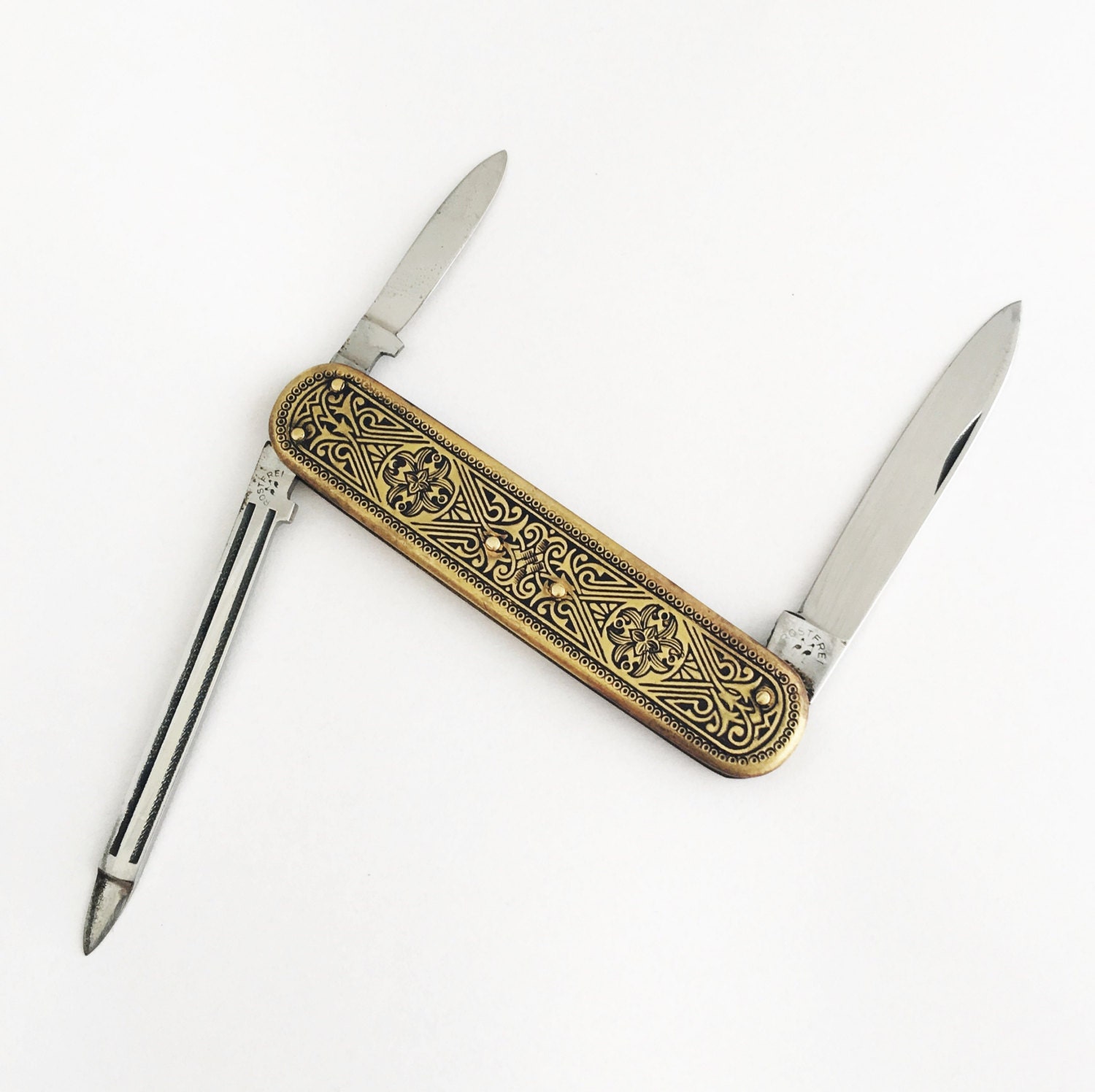 1960s Rare German Pocket Knife by Kissing Crane Brand Solingen