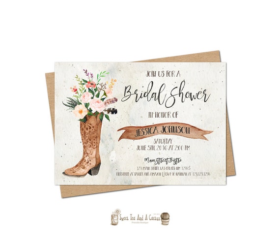 Cowgirl Bridal Shower Invitations 6