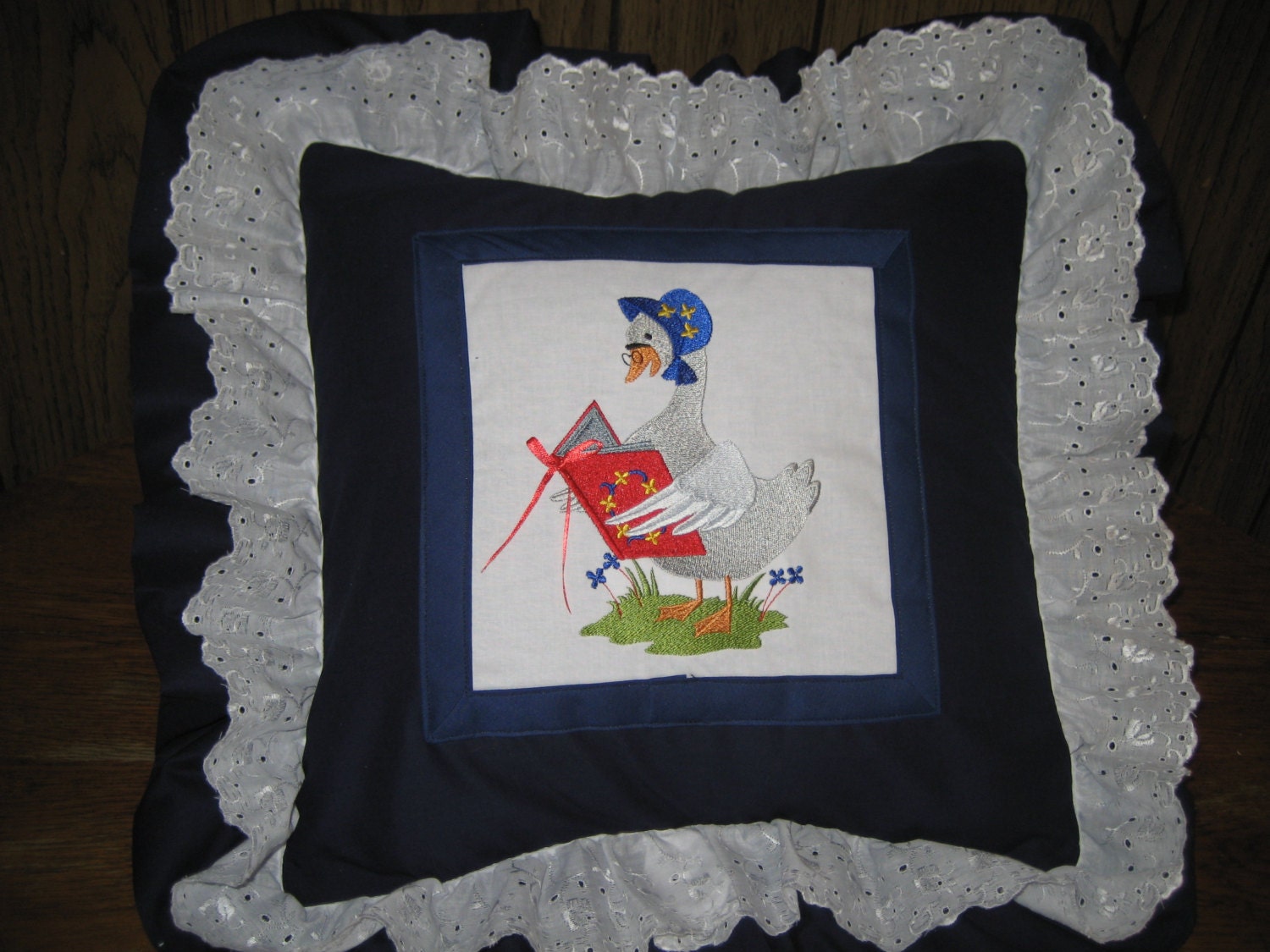 Mother Goose Nursery Rhyme Pillow. 16 X 16 With