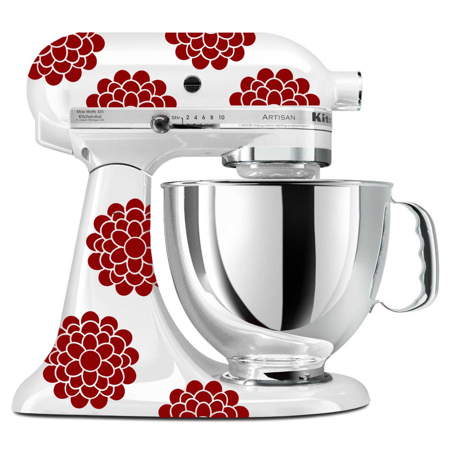 Download Kitchenaid stand up mixer flower decals any color Floral