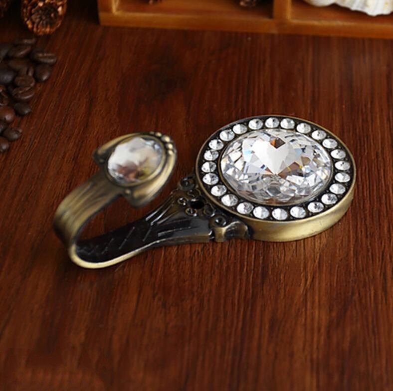 Glass Hook Decorative Coat Hooks Wall Hooks Clear Silver Gold