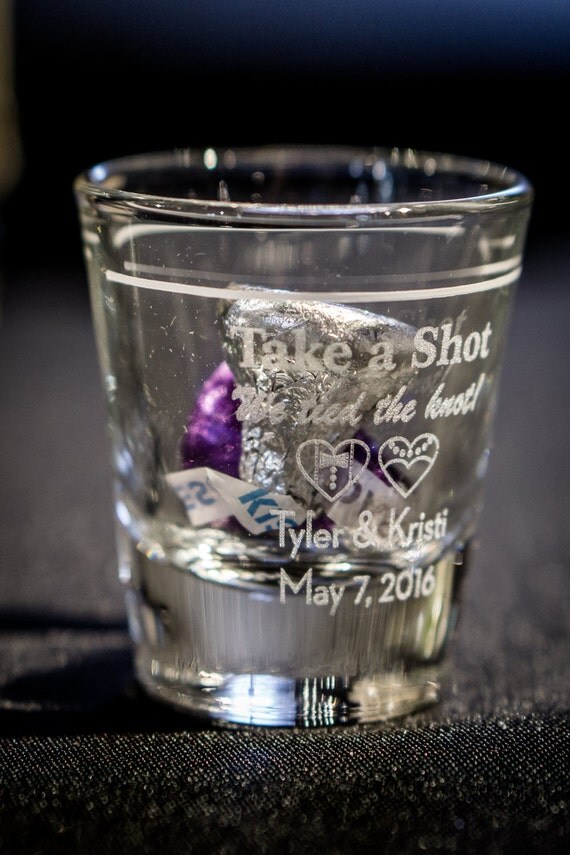 2 Engraved shot glasses Personalized Custom Engraved Shot