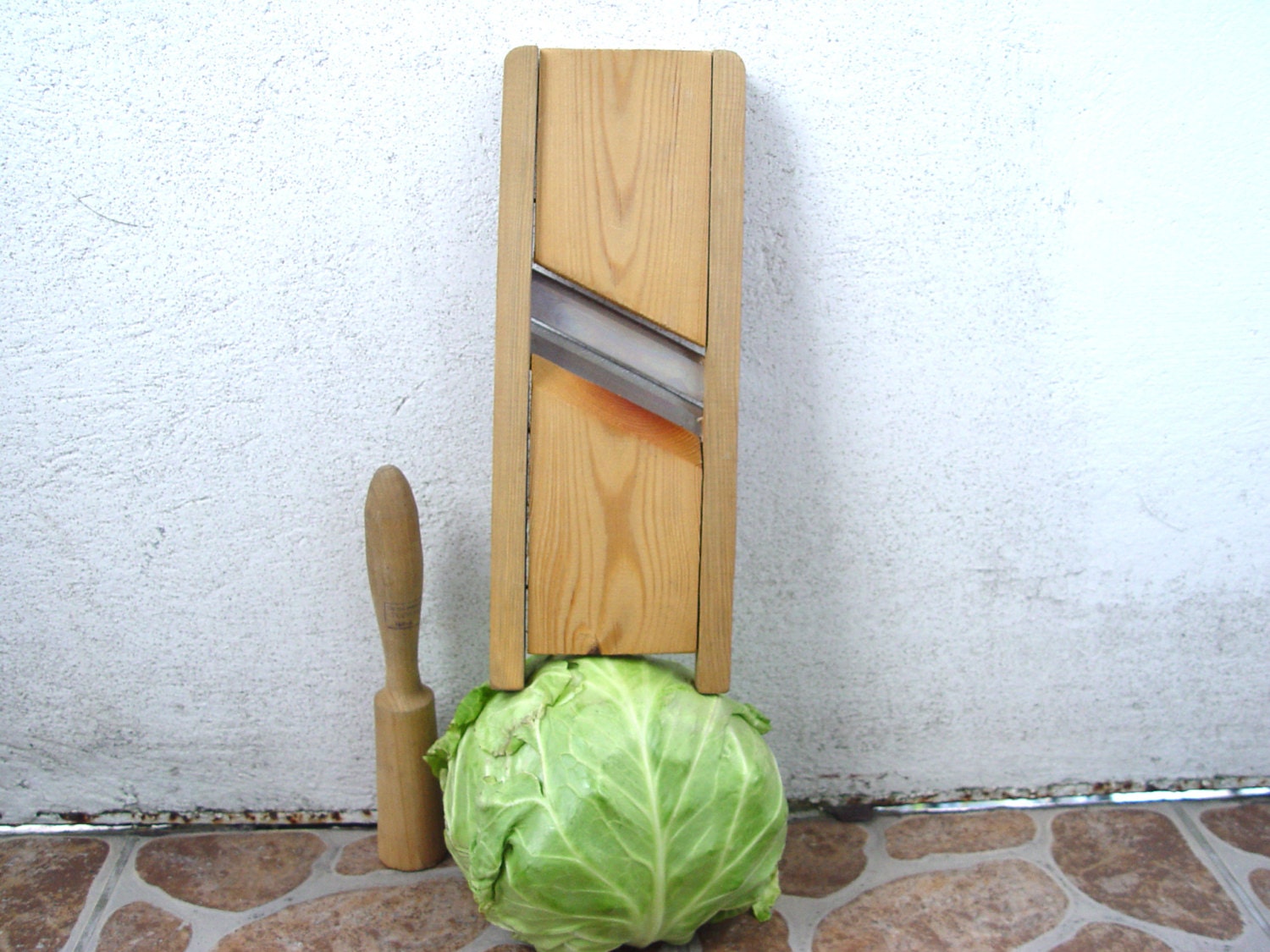 Antique Wooden Mandoline Slicer Cabbage Slicer