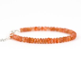 Sunstone Bracelet, Delicate Gemstone Bracelet, Gemstone Bracelet, Handmade Jewelry, Gemstone Jewelry