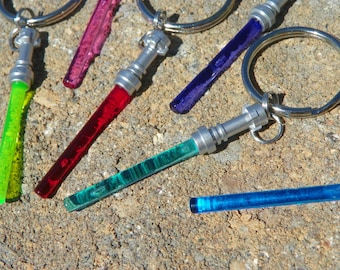 Lightsaber keychain - sword keychain - Star Wars brick light saber