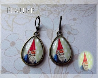 earrings ''garden gnome''