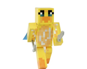 Yellow Duck Girl - 4" Action Figure Toy, Plastic Craft by EnderToys
