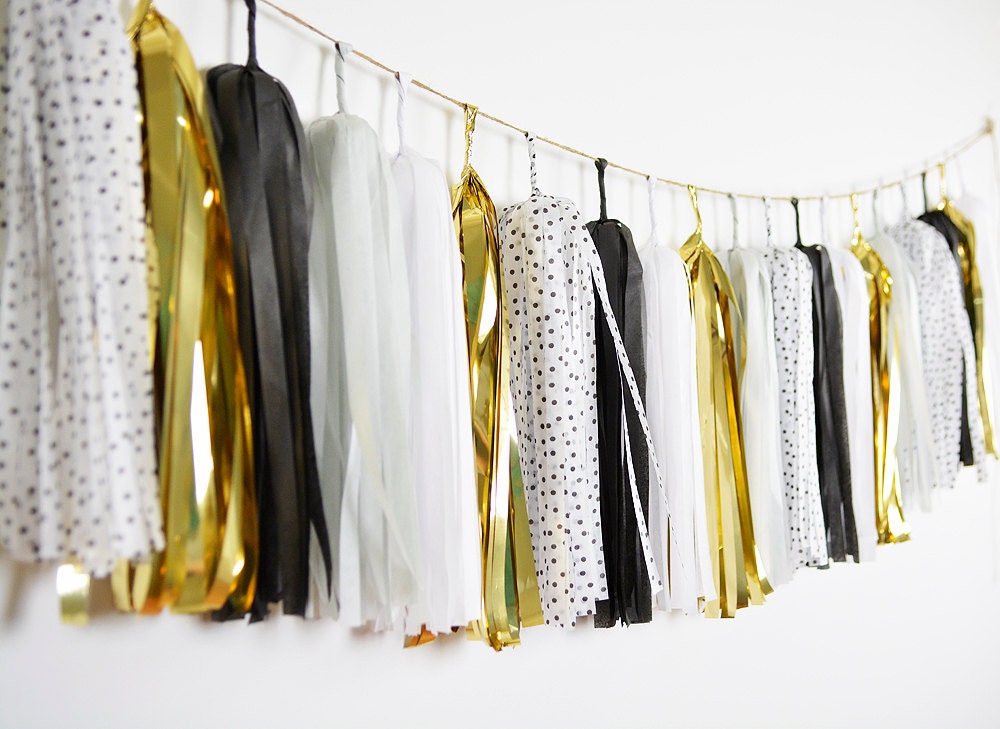 black white gold tassel garland black gold baby nursery black white gold tassel garland black gold baby nursery
