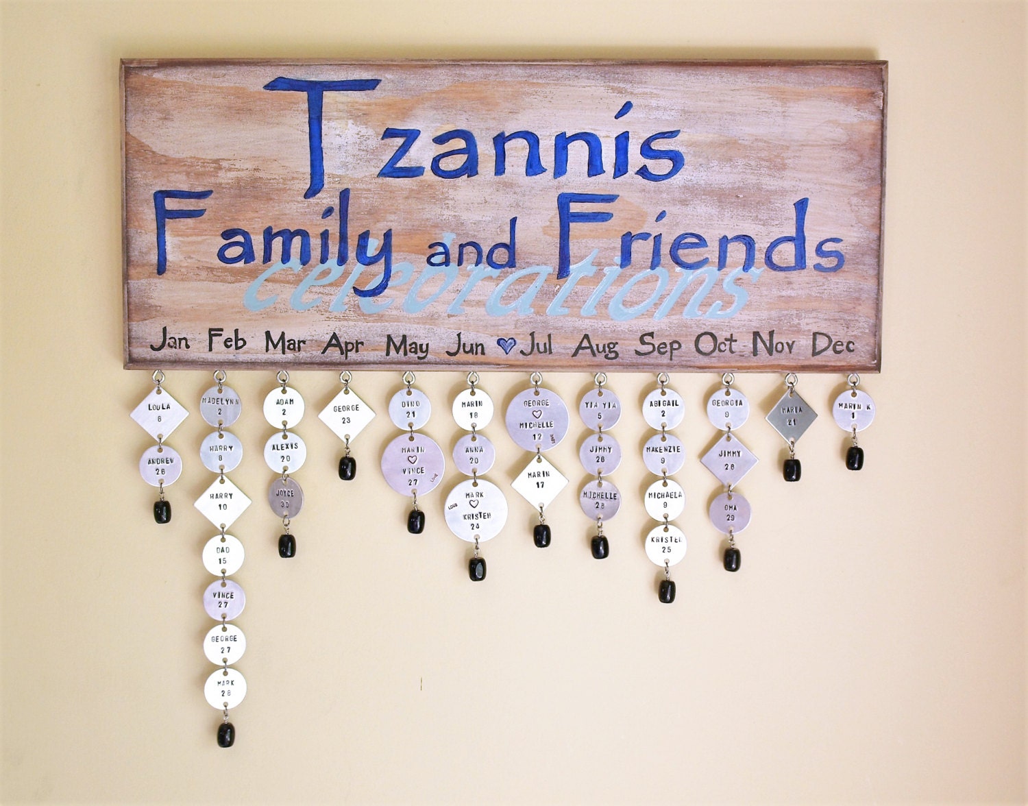 Family and Friends Birthday Calendar with by GibsonGirlsGoneWired