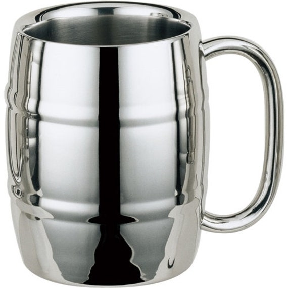 Personalized beer mugs stainless steel engraved by PersonalKitten