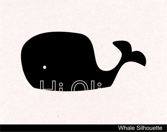 Items similar to whale clip art, silhouette clip art, black whale clip