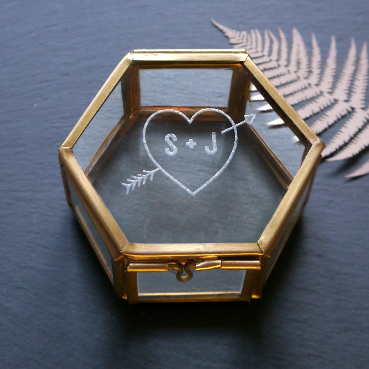 Glass Jewellery Box Hexagon Jewelry Box Glass Box