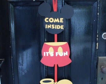 Mickey Mouse Birthday Door Sign, Mickey Mouse Clubhouse Decorations, Mickey Mouse Birthday Decorations, Party Decorations