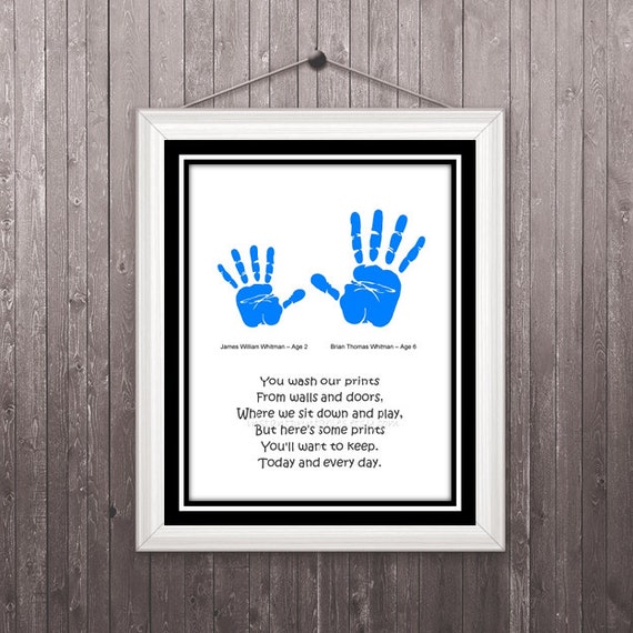 Download SALE Handprint Gift Mom Grandma Grandpa Childcare Babysitter