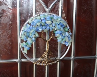 turquoise and purple tree of life