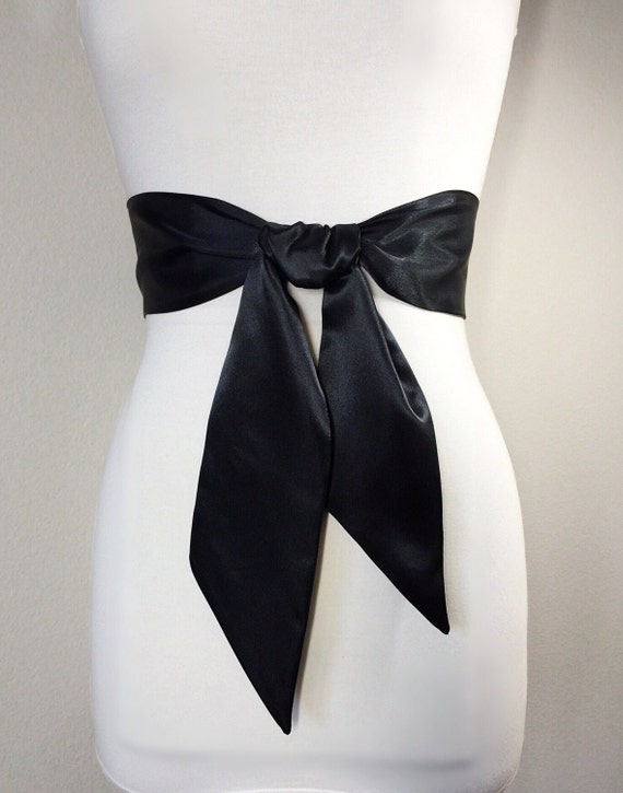 black sequin sash belt