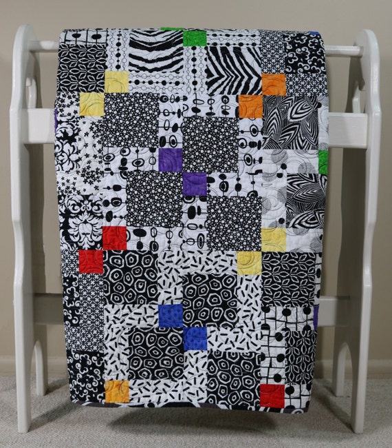 broken-nine-patch-black-white-throw-quilt-by-squarepetalquilts