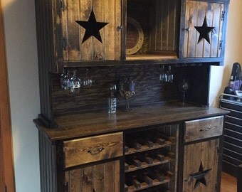 Primitive Hutch W Wine Racks Primitive Hutch W Wine Racks
