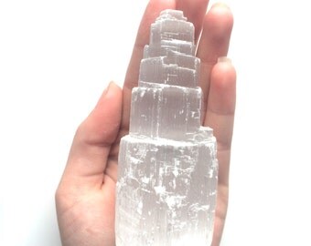 Selenite mountain for clarity 4" or 6" tower medium