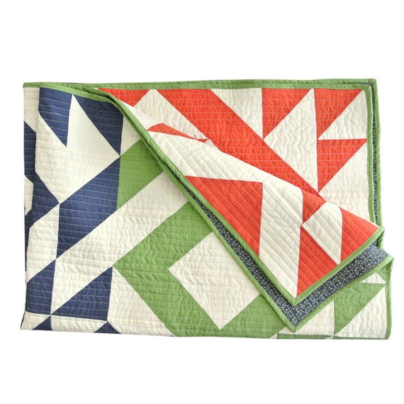 Triangle Jitters Quilt Pattern PDF Download - DIY Sewing for Beginners Original Modern Quilting ...