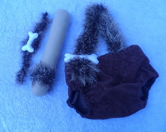 Baby caveman costume, Kids, baby and toddler, caveman/Tarzan flintstones, Bam bam, Baby fancy dress, costume, diaper cover,made to order