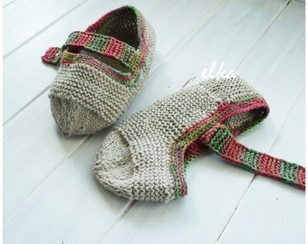 Knitted slippers Eco / Вязаные тапочки "Эко"