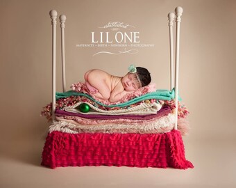 Princess and the Pea Backdrop! Instant Download! Newborn prop bed digital backdrop! Very easy to use! Looks very realistic!