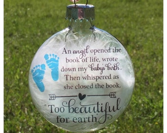 Baby memorial ornament - Miscarriage keepsake - Baby loss ornament - Angel baby ornament - Child in heaven - Pregnancy loss - Stillborn