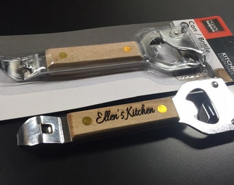 Personalized can and bottle opener