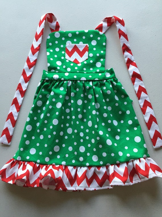 Childs Christmas Apron Kids Apron Child Apron Toddler