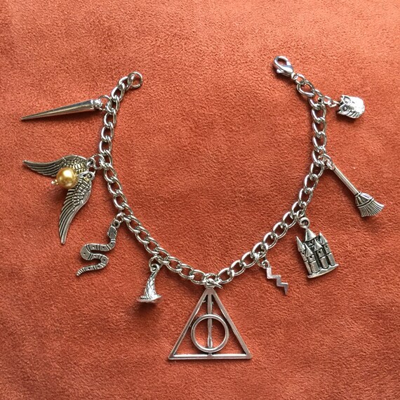 Harry Potter Charm Bracelet Harry Potter By OrchidWayTreasures