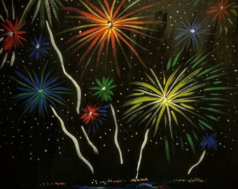 acrylic painting firework – Etsy