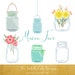 Mason Jar Clipart Set INSTANT DOWNLOAD 20 .PNG Images