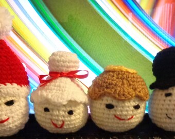 Christmas Ornaments Santa, Mrs. Claus, Frosty, Angel