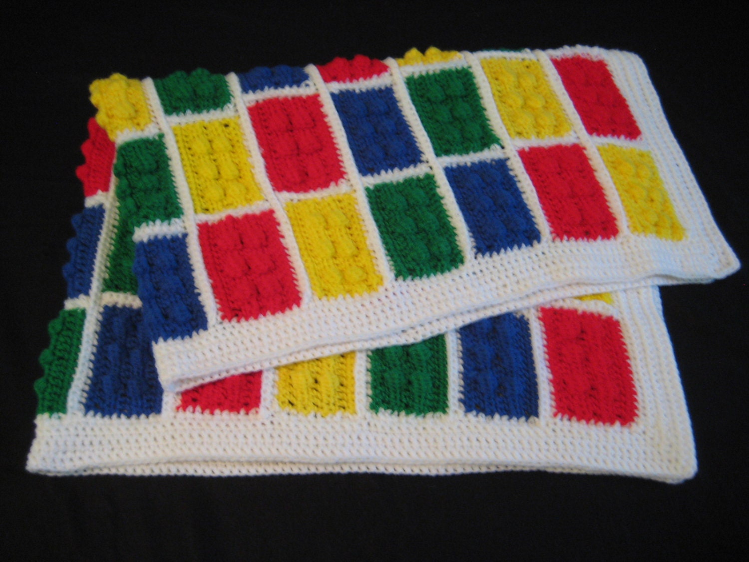 LEGO Blanket Afghan Throw LEGOS Blocks by DACcrochet on Etsy