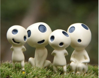 Princess Mononoke Studio Ghibli Kodama Miniature terrarium Figurine DIY craft supply