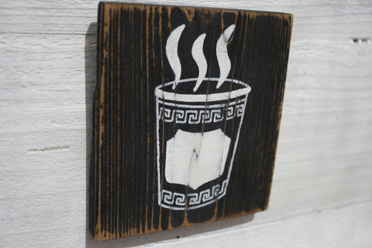 Coffee Cup Anthora New York City Greek Grecian Art Sign Block