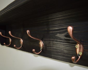 Coat Rack, Wall Coat Rack, Handmade 25-inch Long Coat Rack