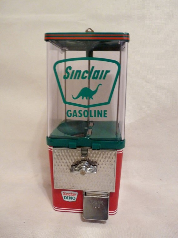 vintage gumball candy nut machine themed Sinclair gas petro